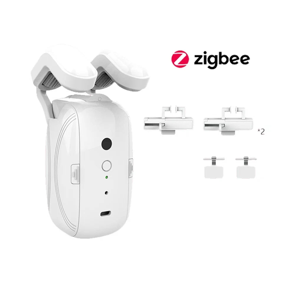 Tuya Zigbee or Wi-Fi Smart Curtain Robots Curtain Remote Control and Light Sensor Enable Remote Operation via a Mobile App