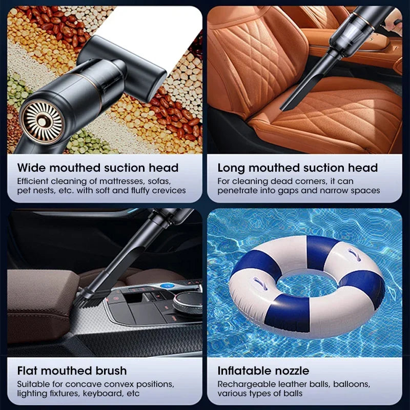 Powerful Car Vacuum Cleaner Wireless Blowing Suction High Power Multifunction Portable Vacuum Cleaner for car Home Appliance