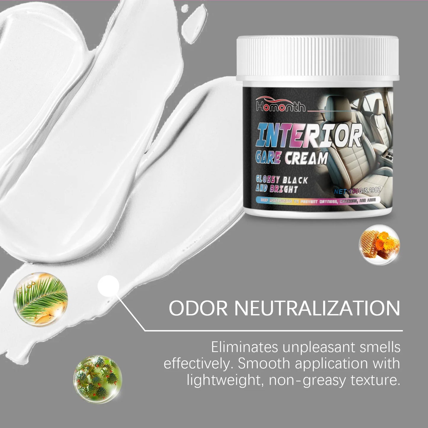 Leather Interior Care Cream Beeswax Caring Car Leather Restorer Interior Stain Removal Gloss Renew Protective Car Nourish Cream