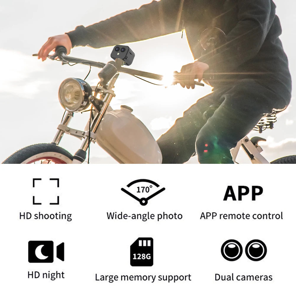 Surveillance Camera 4K HD Security Monitoring Camera Night Vision Home Camcorder USB Rechargeable Remote Viewing for Home Office