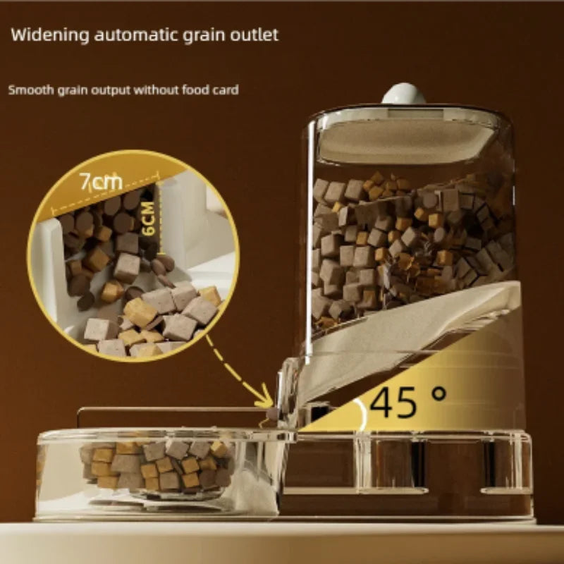 Automatic Pet Feeder for Cats And Small Dogs - Travel Supply Household Pet Food Bowl with Drinking Feature for Puppy Animals