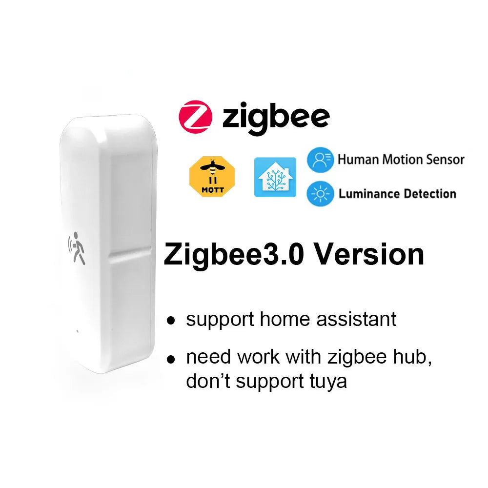 ZigBee 3.0 Human Motion Sensor Tuya 10G Mmwave Radar Temperature Humidity Sensor Security Burglar Works With Home Assistant