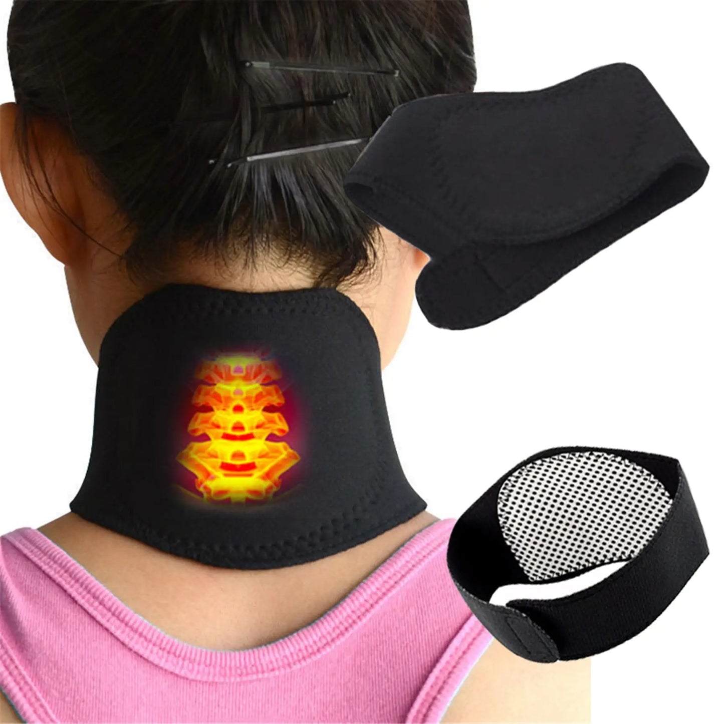 1PC Tourmaline Self-heating Neck Brace Belt Magnet Neck Support Massager Spontaneous Heating Protector Health Care Men Women