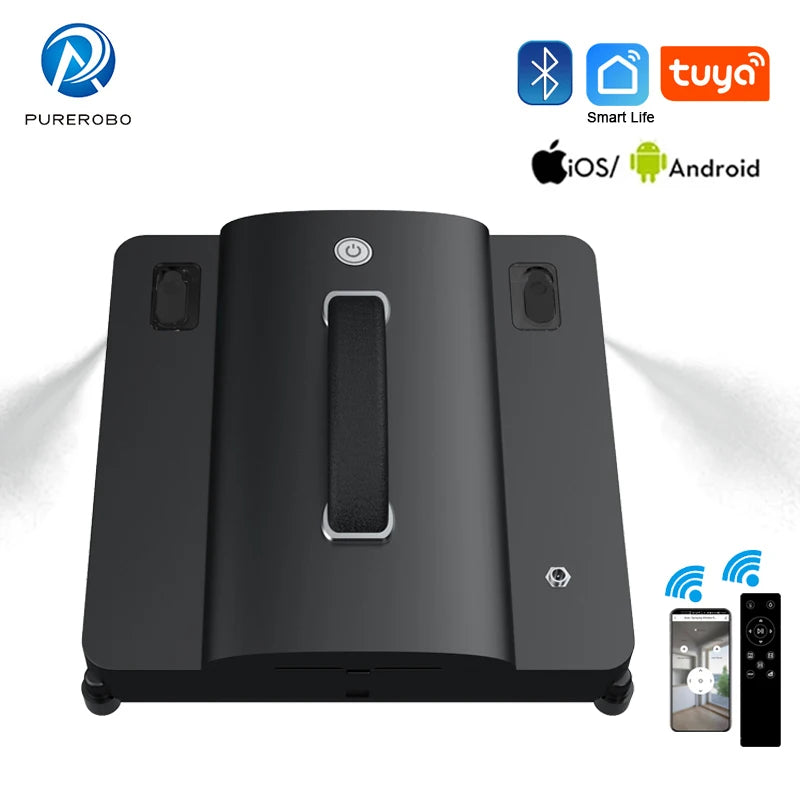 Purerobo W-S9S Window Cleaning Robot Smart APP& Remote Control Automatic Water Spray Clean Glass Electric Vacuum Cleaner Robot