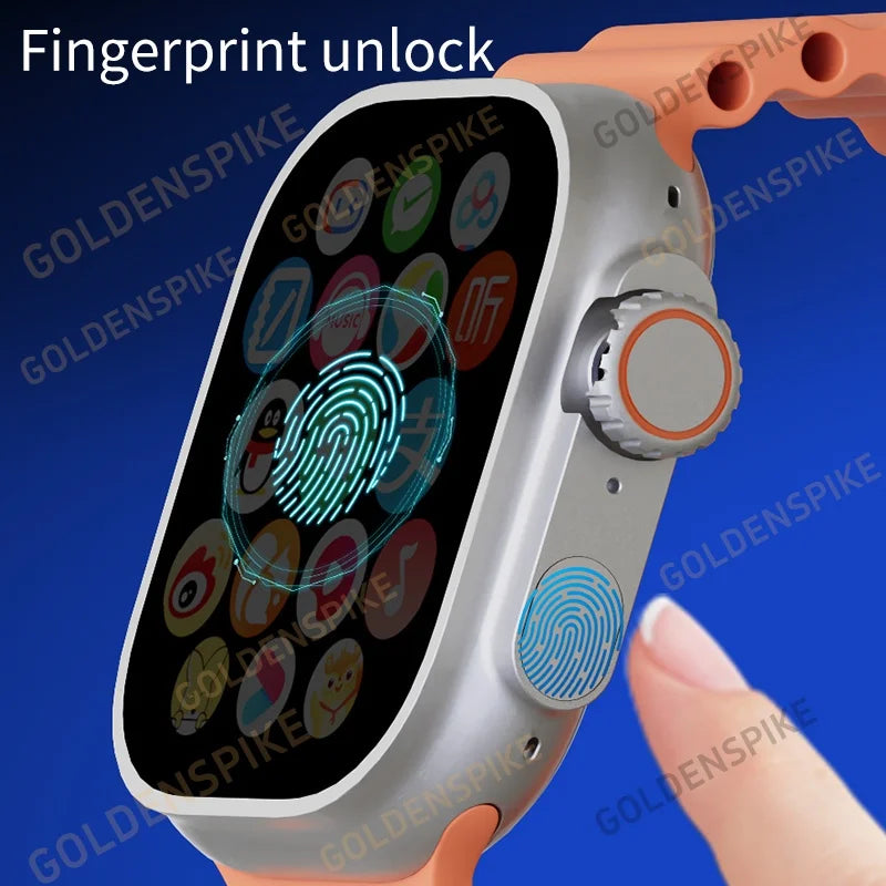 DW100 Pro Android Smartwatch Fingerprint Unlock Control Smart Watch 512GB ROM Free Download App WIFI GPS Camera 2.29inch Amoled