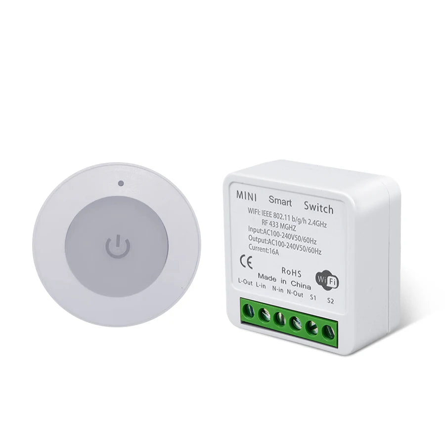 RF 433Mhz Tuya Smart Wifi Switch with Wireless Remote Control Smart Life App Voice Control by Alexa Google Home Alice AC100-240V