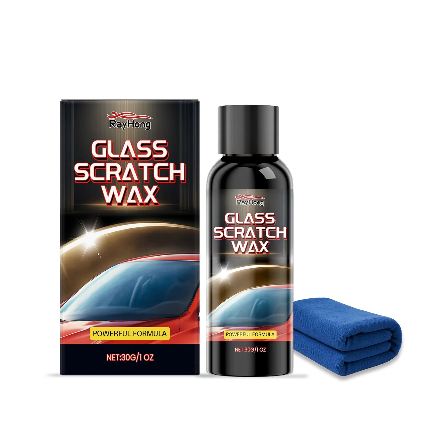 Windshield Scratch Remover Headlight Restoration Kit Car Glass Polishing Compound Remove Scratches & Swirls Enhance Clarity