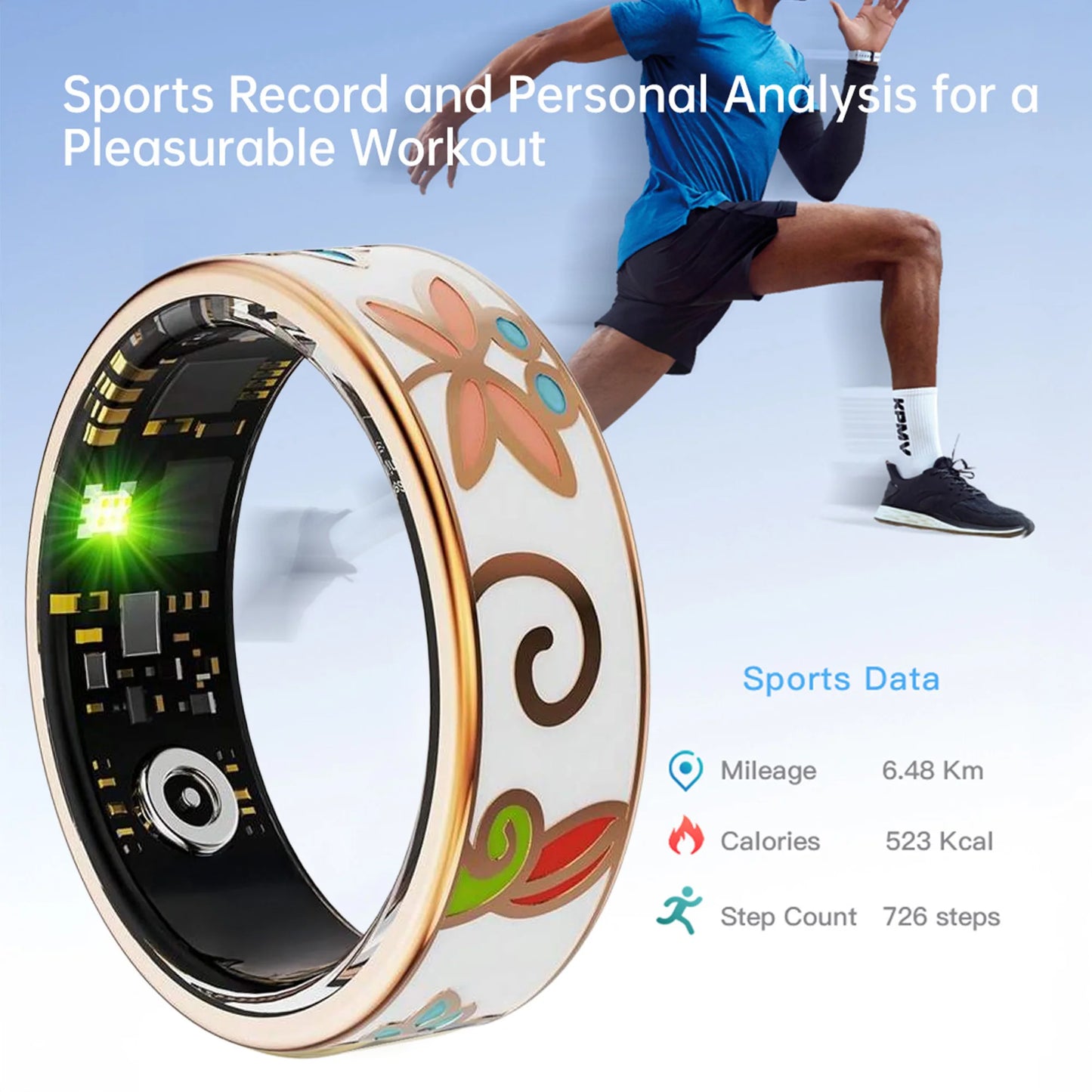 2025 Color Enamel Craftsmanship Smart Ring Women Health&Sleep Monitoring Waterproof Multi-Sport Modes For Android&IOS Gifts