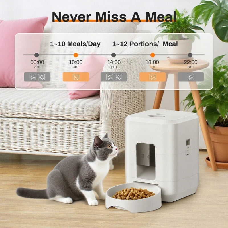 2025 NEW 2L Automatic Pet Feeder Wifi version Smart Cat Feeder Dog Slow Food Dispenser Regular And Quantitative Feeding Of Pets