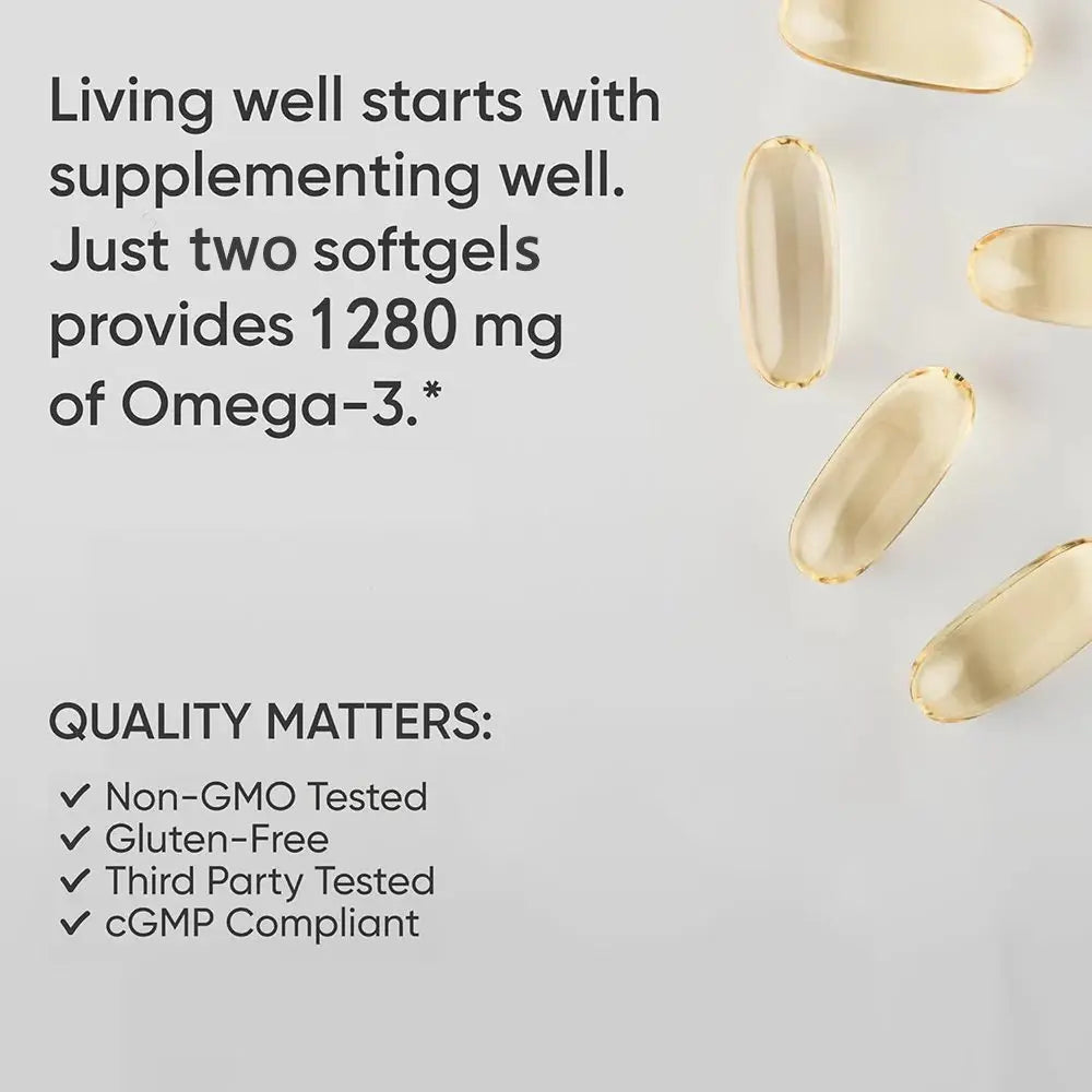Naturals Ultimate Omega Softgels, Lemon Flavor - 90 Soft Gels Omega-3 Fish Oil Supplement with EPA & DHA - Heart & Brain Health