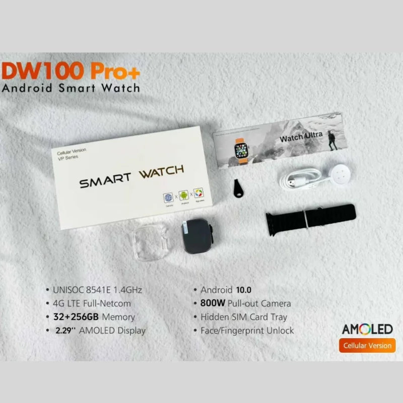 DW100 Pro Updated DW100 Pro Plus + Smartwatch With Touch ID 2.29inch Large Screen Rotary Camera NFC GPS Position WIFI Connect