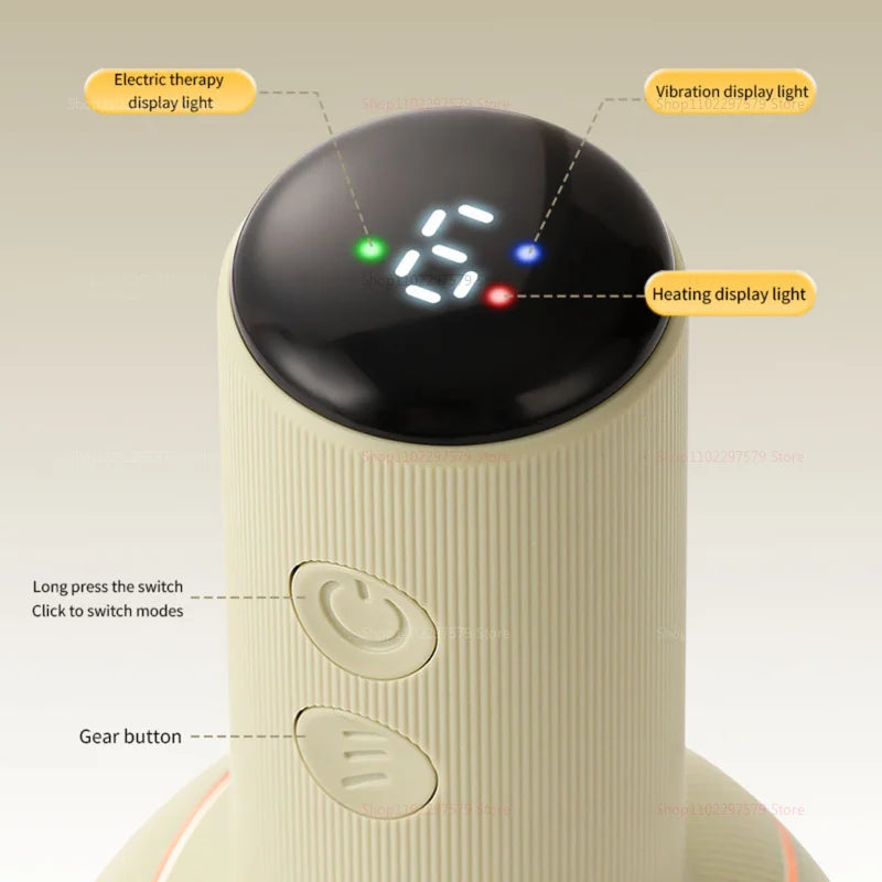 Home Heated Meridian Brush Multifunctional Intelligent Electric Gua Sha Health Instrument Traditional Chinese Medicine