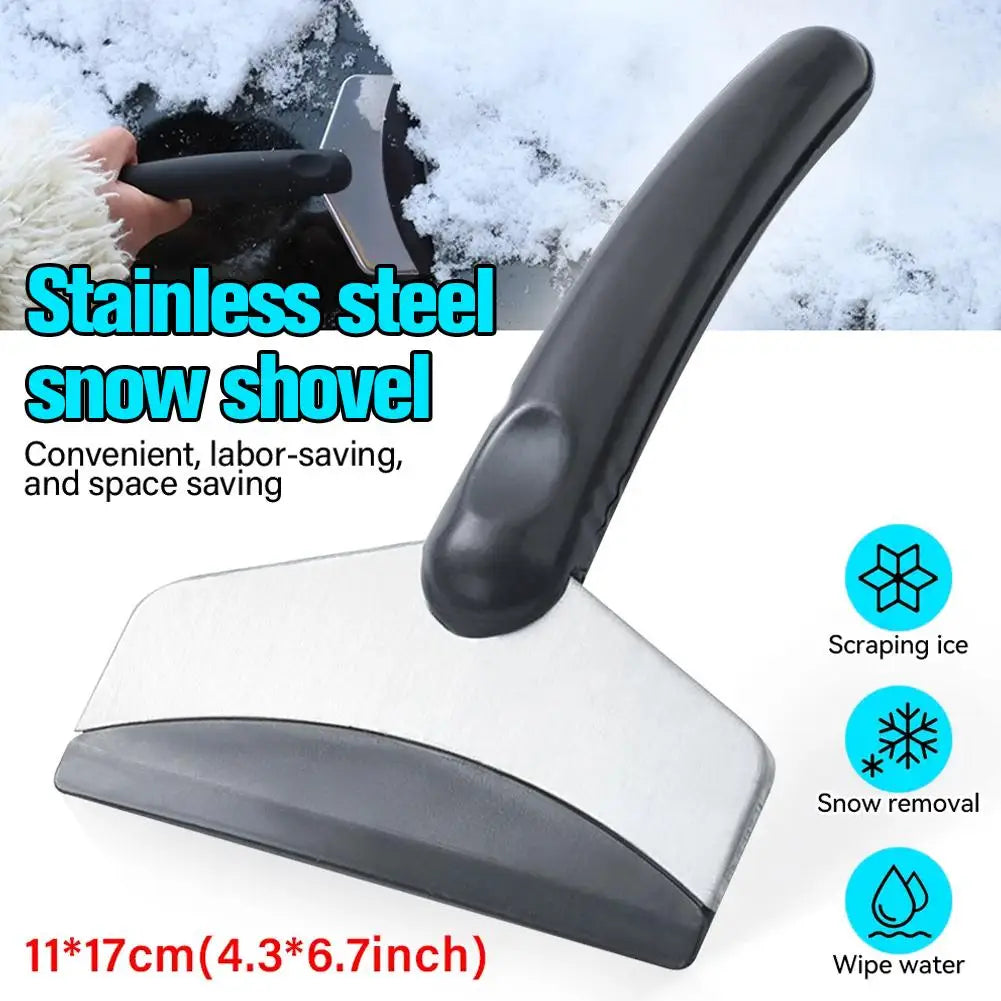 Car Snow Shovel Winter Windshield Defrosting Ice Scraper Tool Stainless Steel Car Windshield Snow Remover Car Accessories