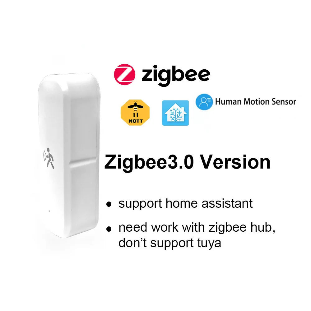 ZigBee 3.0 Human Motion Sensor Tuya 10G Mmwave Radar Temperature Humidity Sensor Security Burglar Works With Home Assistant