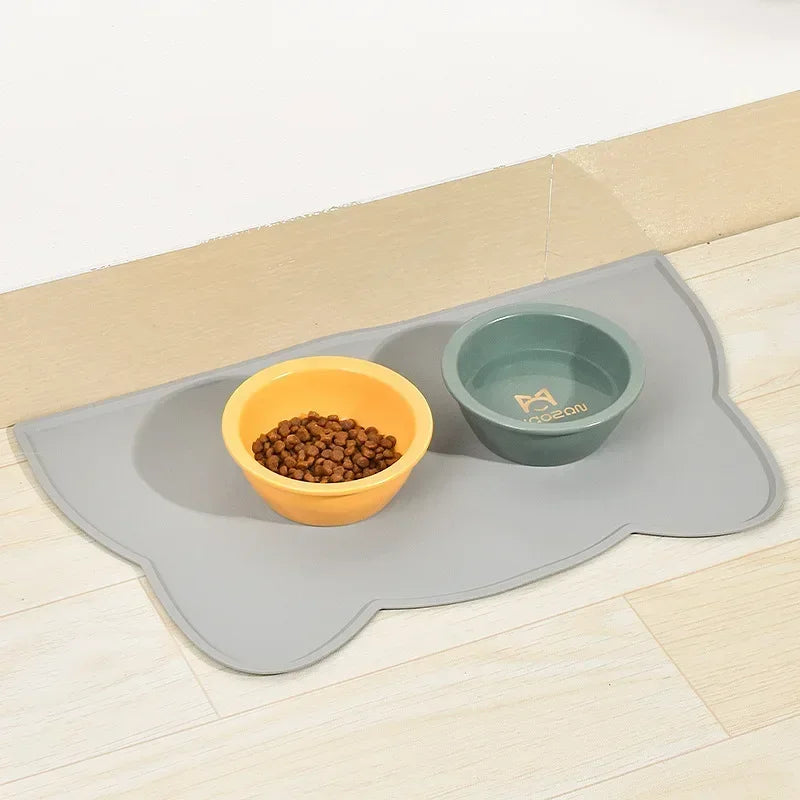 Environmentally Friendly and Easy-to-clean Floor Mat Accessories for Cats Food Grade Silicone Cat and Dog Placemat Supplies Pet