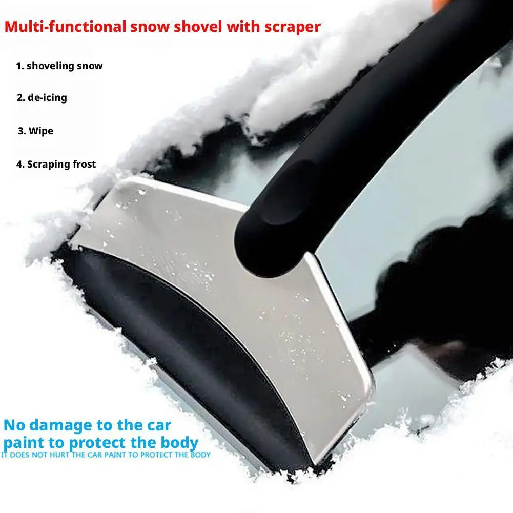 Car Snow Shovel Winter Windshield Defrosting Ice Scraper Tool Stainless Steel Car Windshield Snow Remover Car Accessories