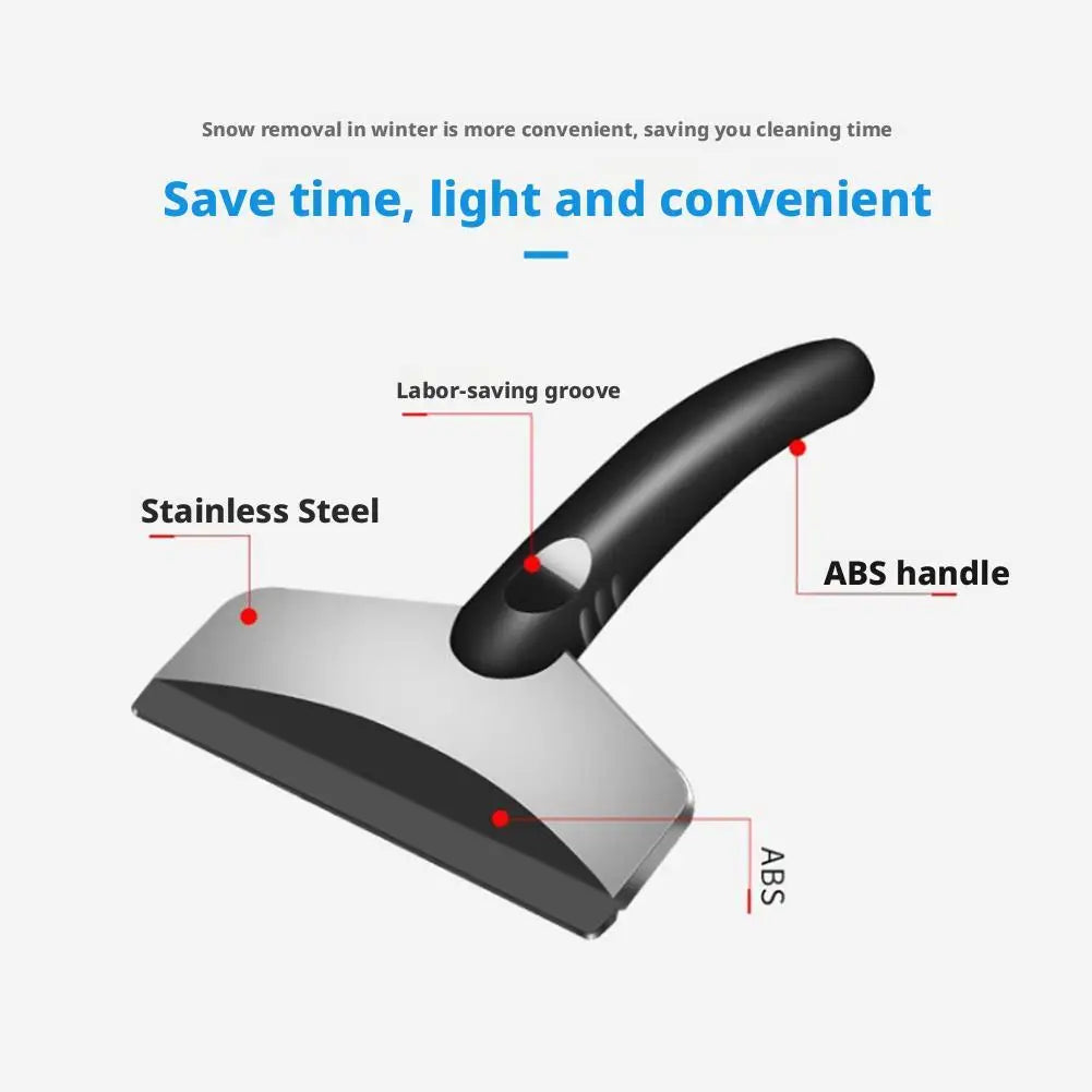 Car Snow Shovel Winter Windshield Defrosting Ice Scraper Tool Stainless Steel Car Windshield Snow Remover Car Accessories