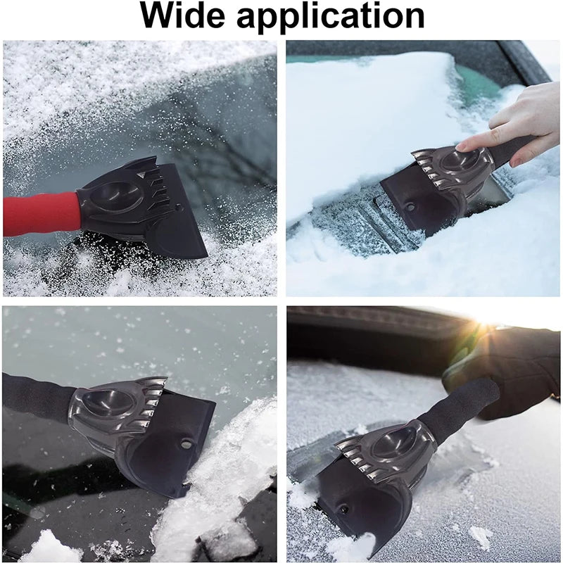 Ice Scrapers for Car Windshield Snow Scraper Cleaner Snow Ice Defrost Tool with Foam Handle Warm Glove Waterproof Snow Shovel