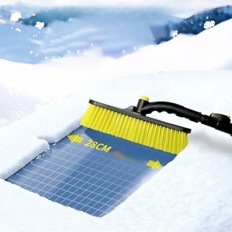Extendable Car Snow Brush Ice Scraper Heavy-duty Snow Shovel EVA Foam Handle Auto Cleaning Brush Ice Scraper Remover