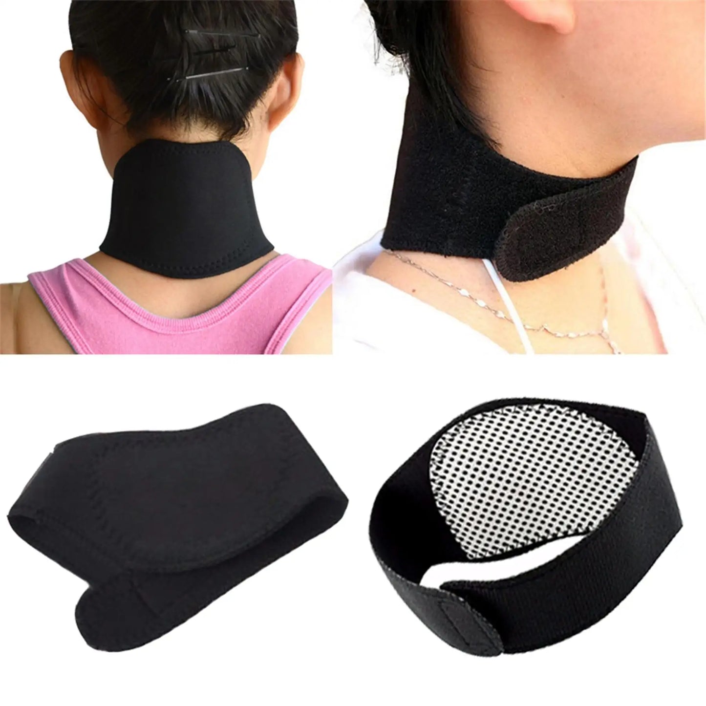 1PC Tourmaline Self-heating Neck Brace Belt Magnet Neck Support Massager Spontaneous Heating Protector Health Care Men Women