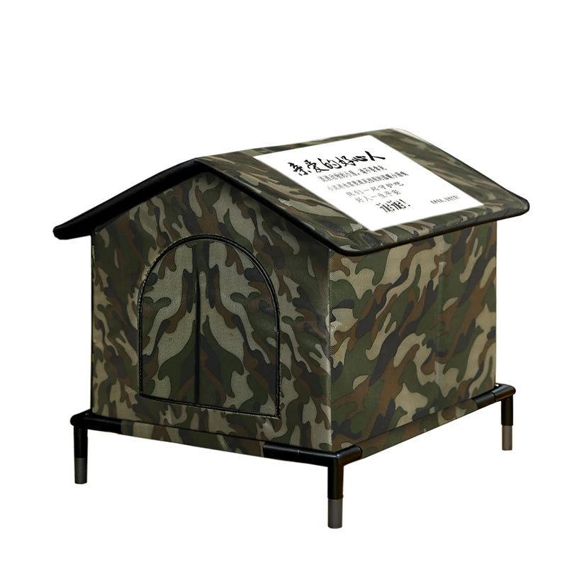 Stray Cats Shelter Outdoor Waterproof Cat House Foldable Warm Pet Tent for Winter Feral Cat House for Provides Cozy Shelter