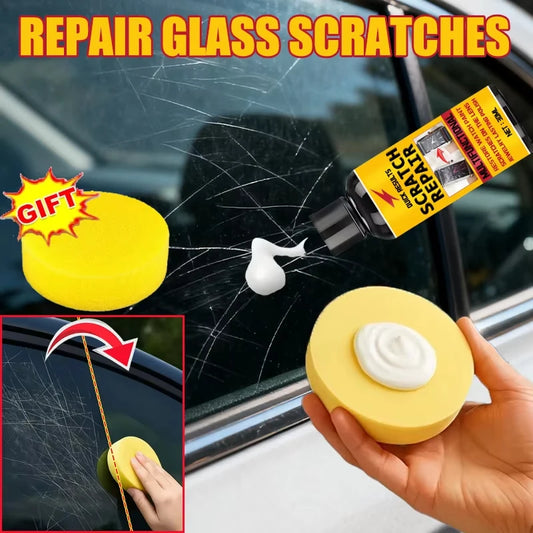 Glass Scratch Repair Wax - Easy-to-Use, No-Residue Paint Scratch Remover for Car Windows, Deep Scratch Removal, Protective Coati