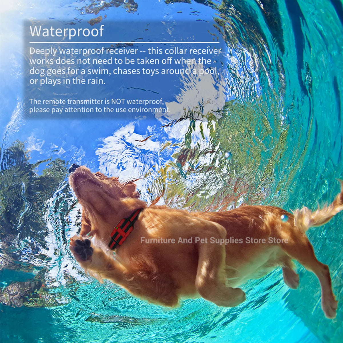 Electric Dog Training Collar Waterproof Pet Remote Control Rechargeable 500m training dogs collars with Shock Vibration Sound