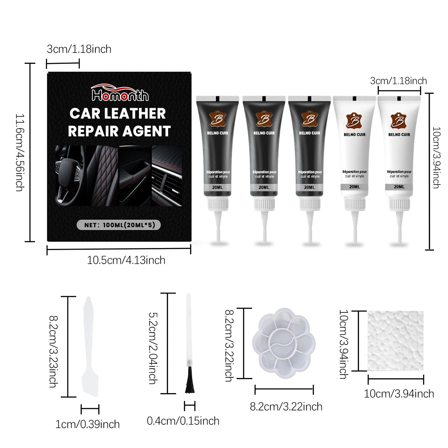 Car Leather Repair Paste Filler Car Seat Leather Complementary Refurbishing Paste Sofa Coats Scratch Cracks Restoration