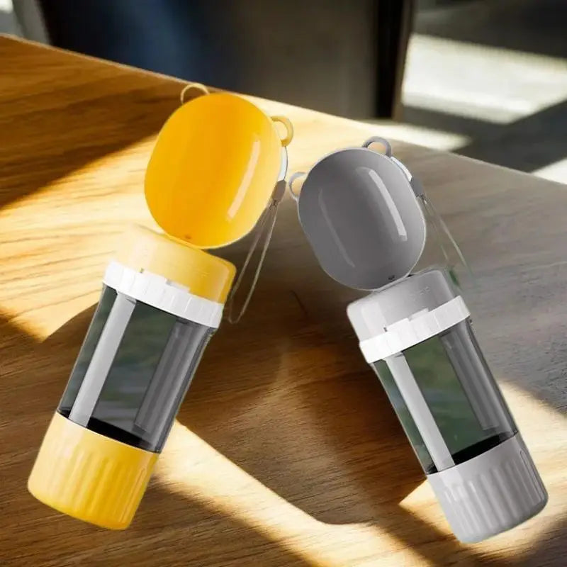 Dog Portable Water Bowl Portable Food Grade Material Dog Cat Travel Pet Water Cup Bottle With Food Dispenser Pet Dog Supplies