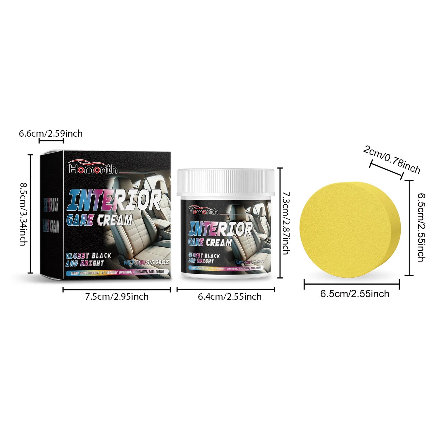 Leather Interior Care Cream Beeswax Caring Car Leather Restorer Interior Stain Removal Gloss Renew Protective Car Nourish Cream