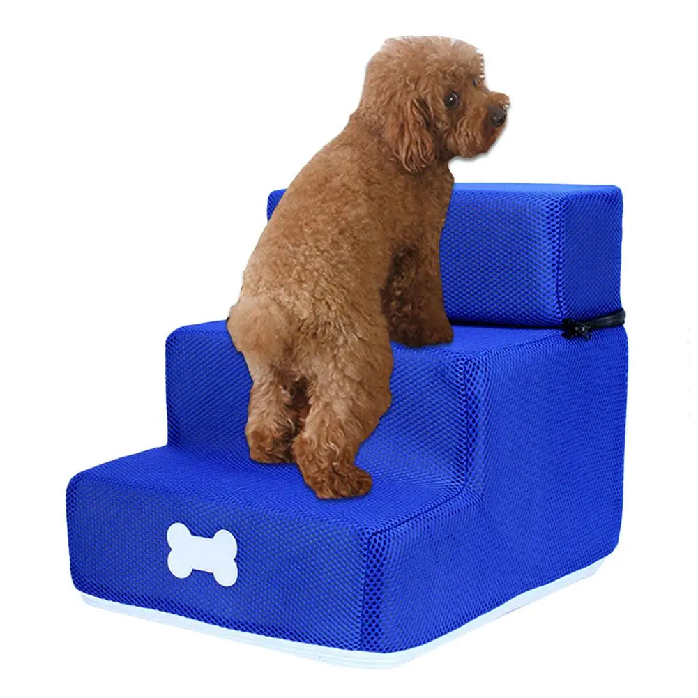 Dog House Pet Stair 3 Steps Stairs for Small Dog Cat Pet Ramp Ladder Detachable Anti-slip Removable Washable Dogs Bed Stairs