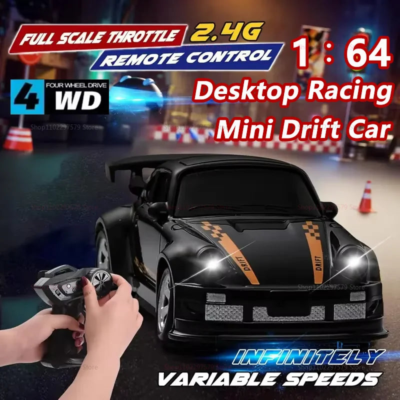 New KF20 1:64 RC Drift Car 4WD Control Racing Car Toys For Boys Desktop Competition Hobby Gifts Perfect For Kids And Beginners