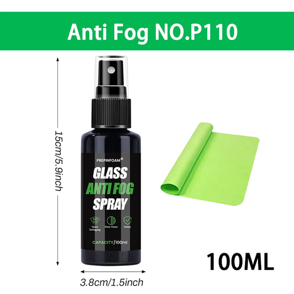 Car Glass Anti Fog Coating Agent Interior Windshield Long Lasting Prevent Fogging Clear Vision Fog Repellent Mirror Spray P110