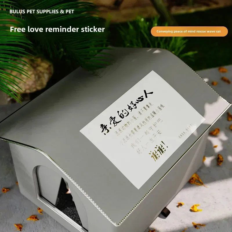 Waterproof Warm Cat Dog House, Winter Outdoor Stray Pet Cave Bed, Foldable Small Dog Puppy Sleeping Bag for Indoor Use Supplies