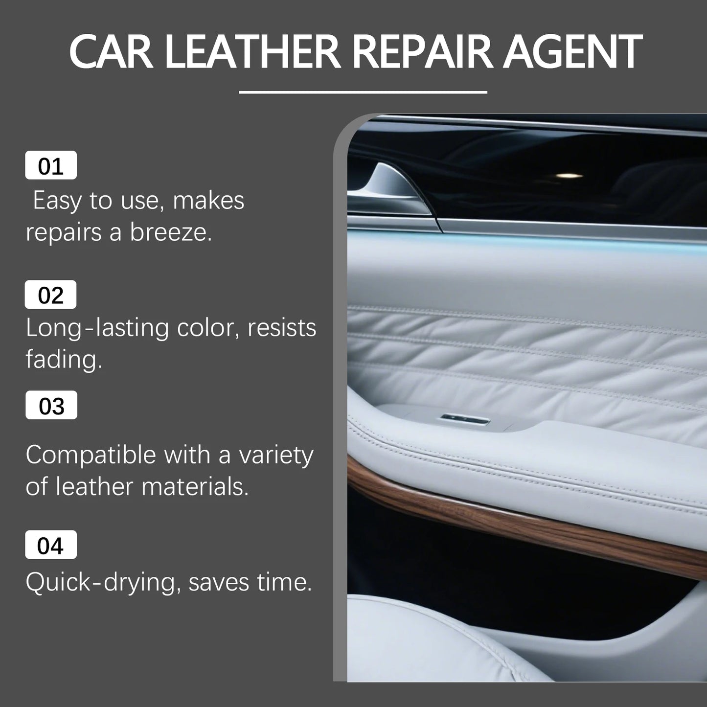 Car Leather Repair Paste Filler Car Seat Leather Complementary Refurbishing Paste Sofa Coats Scratch Cracks Restoration