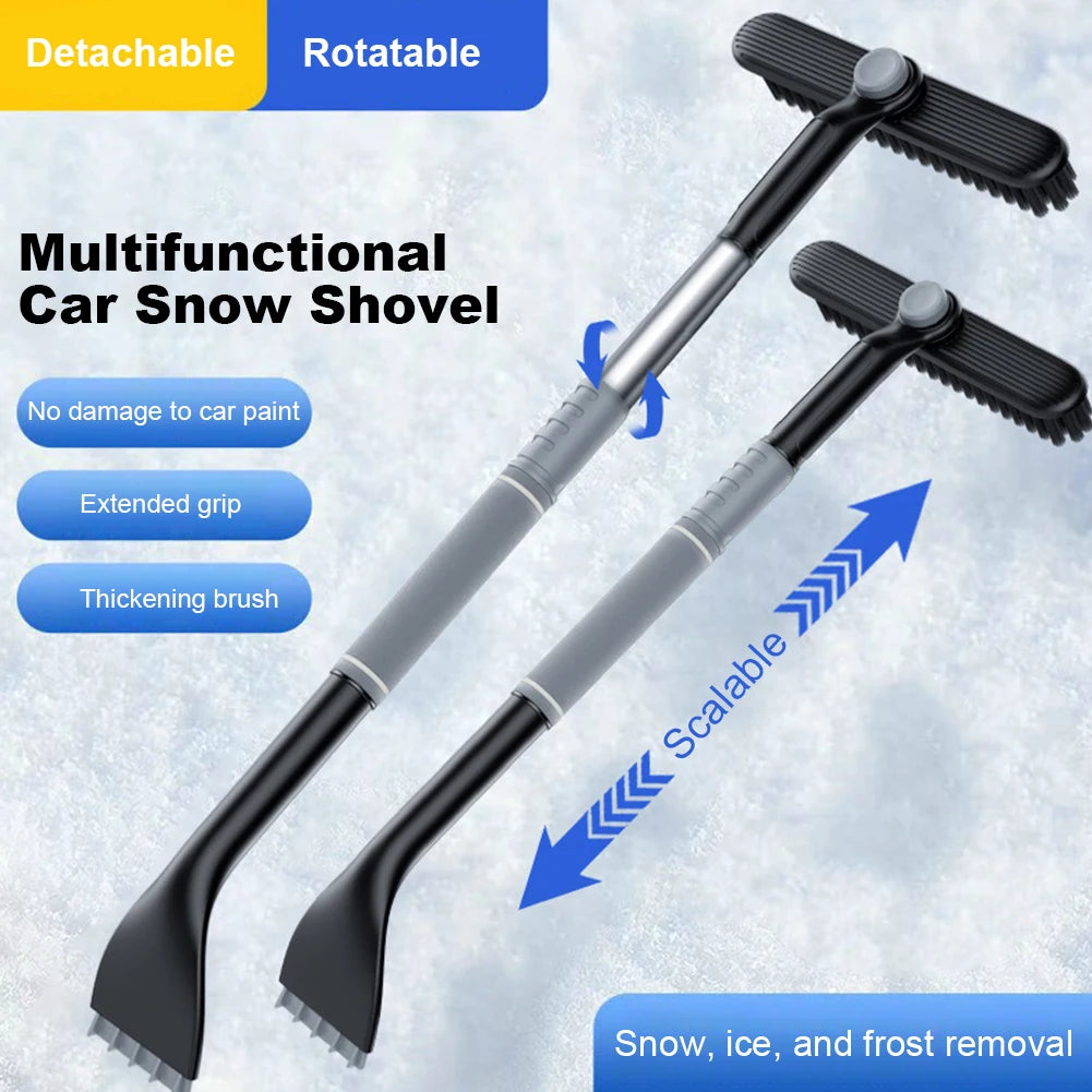 Snow Cleaning Squeegee Broom Quick Clean Snow Remover Cleaner 2 in 1 Auto Window Snow Brush Shovel Telescopic Car Cleaning Tools