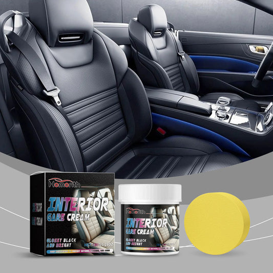 Leather Interior Care Cream Beeswax Caring Car Leather Restorer Interior Stain Removal Gloss Renew Protective Car Nourish Cream