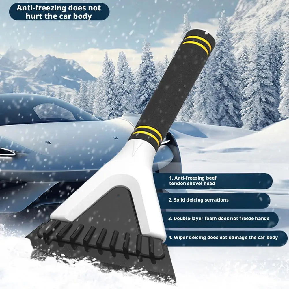 Car Windshield Snow Scraper Ergonomic Handle Non Slip Small Ice Scraper Multifunctional Winter Defrost Shovel Snow Clearing Tool