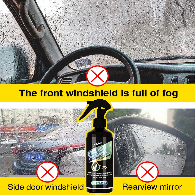 Anti-fog Spray For Car Glass Prevents Fogging Clear Vision Water Repellent Spray Anti Rain Defogger Long-lasting Effect Coating