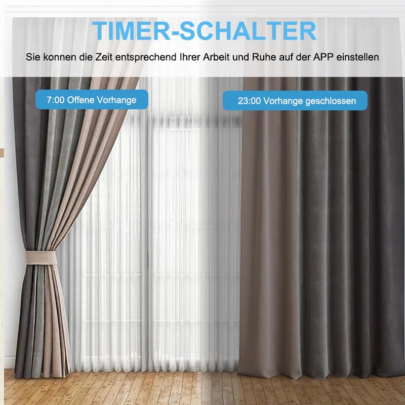 Tuya Zigbee or Wi-Fi Smart Curtain Robots Curtain Remote Control and Light Sensor Enable Remote Operation via a Mobile App