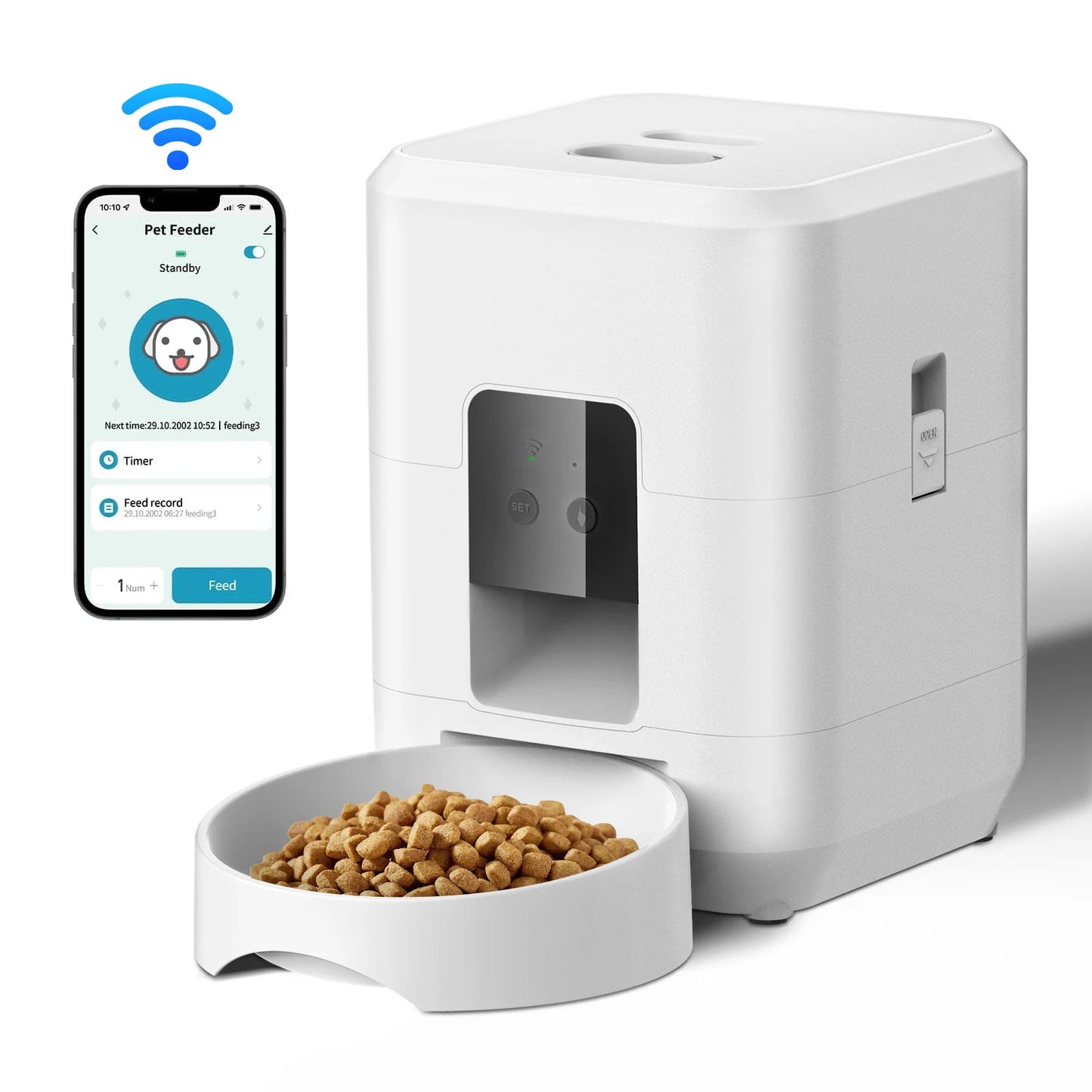 2025 NEW 2L Automatic Pet Feeder Wifi version Smart Cat Feeder Dog Slow Food Dispenser Regular And Quantitative Feeding Of Pets
