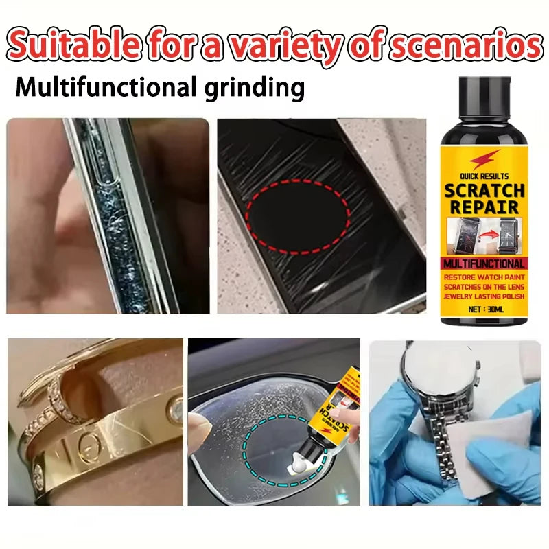 Glass Scratch Repair Wax - Easy-to-Use, No-Residue Paint Scratch Remover for Car Windows, Deep Scratch Removal, Protective Coati