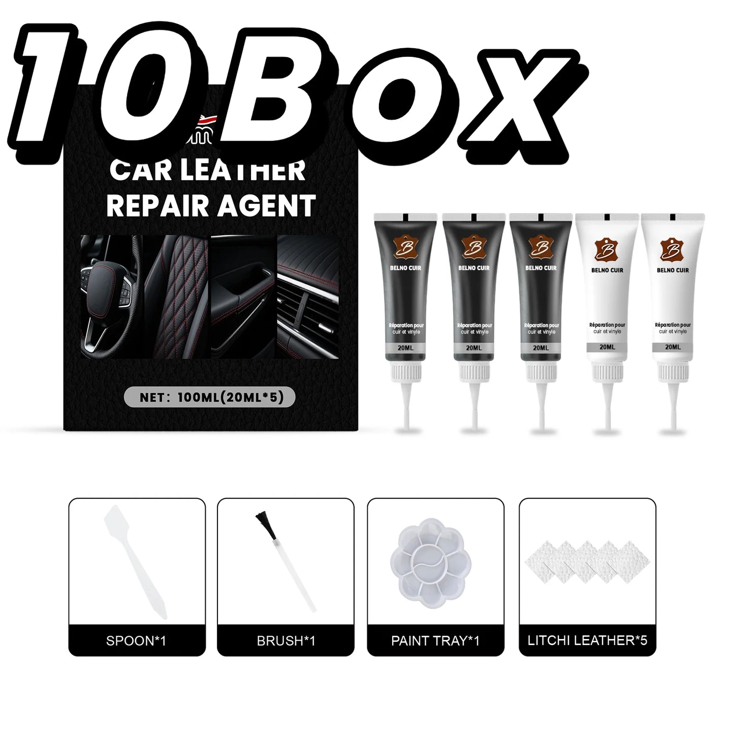 Car Leather Repair Paste Filler Car Seat Leather Complementary Refurbishing Paste Sofa Coats Scratch Cracks Restoration