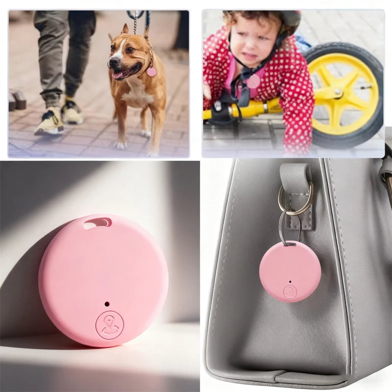 Bluetooth Mini GPS Locator Anti-loss Alarm Smart Tag Bluetooth Compatible Tracker Keychain Dog Pet Child Tracker Key Finder