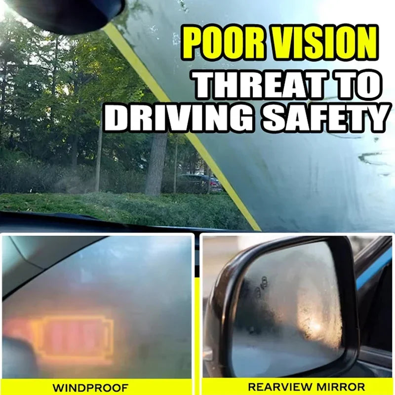 Glass Anti Fog Coating Spray Winter Car Windshield Long Lasting Prevent Fogging Clear Vision Fog Repellent Mirror Clean P22