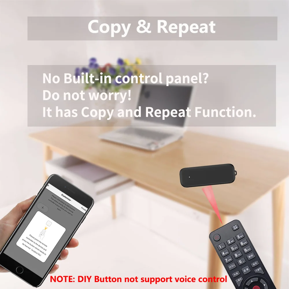 Tuya Zigbee IR Remote Control Smart Universal Infrared for Smart Home Control Works with Google Home Alexa Require Wired Gateway