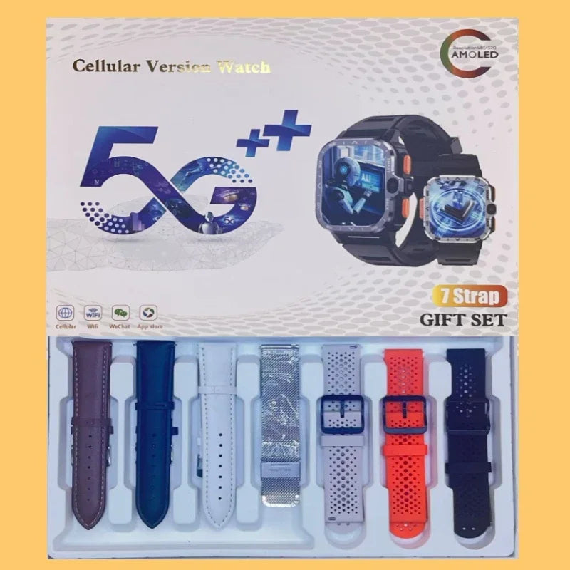 PGD Android Smartwatch: Global 4G, 8GB RAM 128GB ROM, Dual Camera, GPS & NFC, Stainless Steel Strap