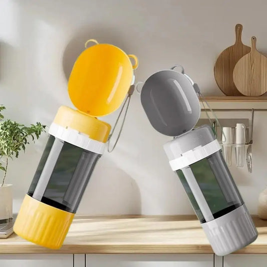 Dog Portable Water Bowl Portable Food Grade Material Dog Cat Travel Pet Water Cup Bottle With Food Dispenser Pet Dog Supplies