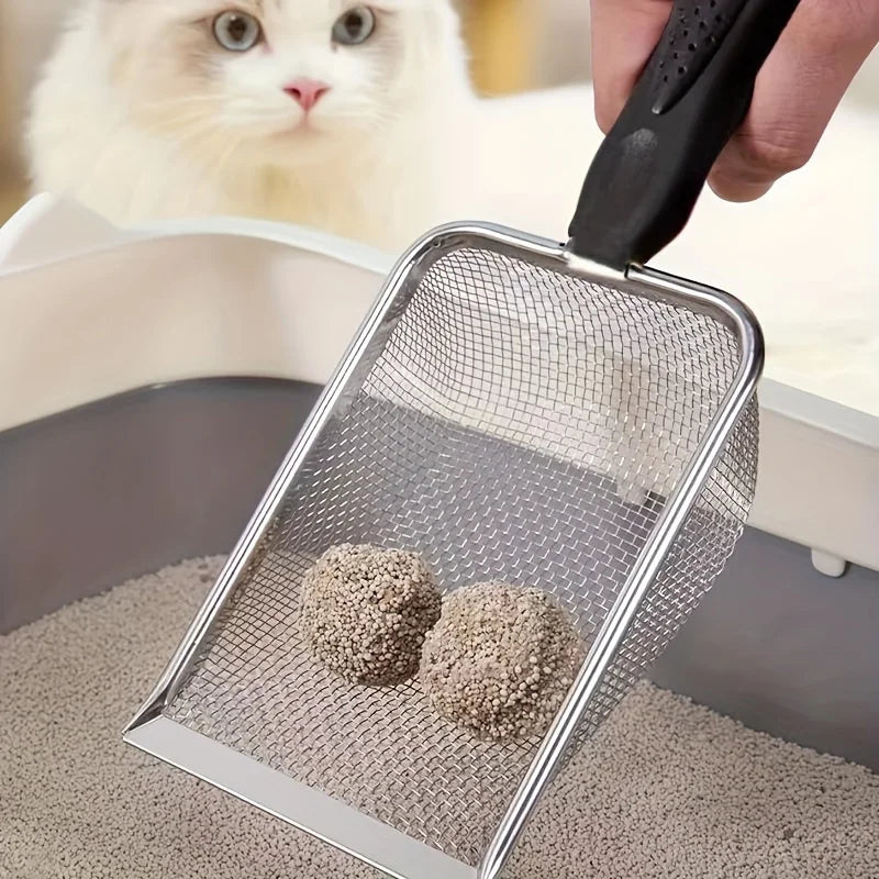 Practical cat litter shovel, easy-to-clean pet waste shovel, suitable for fine cat litter, convenient for cleaning cat feces