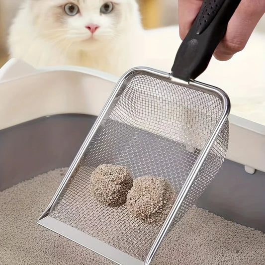 Practical cat litter shovel, easy-to-clean pet waste shovel, suitable for fine cat litter, convenient for cleaning cat feces